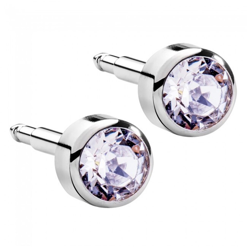 White Crystal Mini Kulak Delme Küpesi 12 Adet