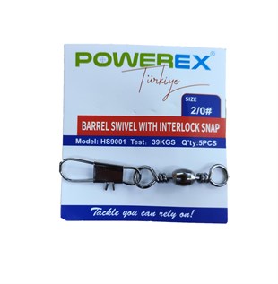 Powerex HS9001 2/0 No. Paketli Klipsli Fırdöndü 5li Paket