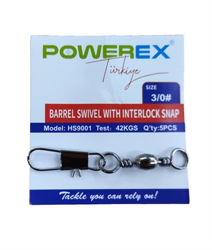 Powerex HS9001 3/0 No. Paketli Klipsli Fırdöndü 5li Paket
