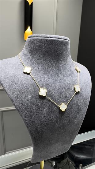 Sedef Taşlı Van Cleef 5 Yonca Kolye