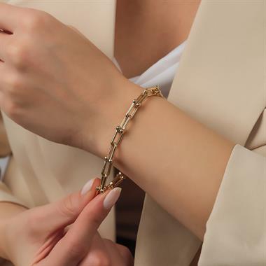 Tiffany HardWear Bileklik 14 Ayar Altın