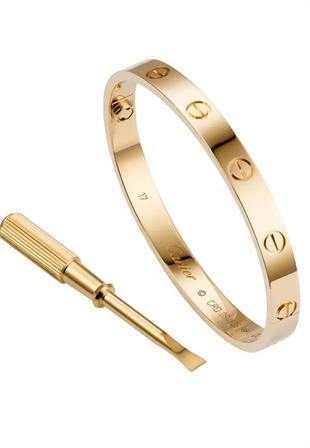 Vidalı Cartier Kelepçe 14 Ayar Altın