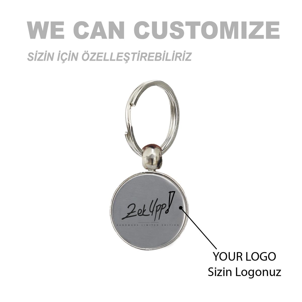 Zekupp  Logo İşlemeli Anahtarlık