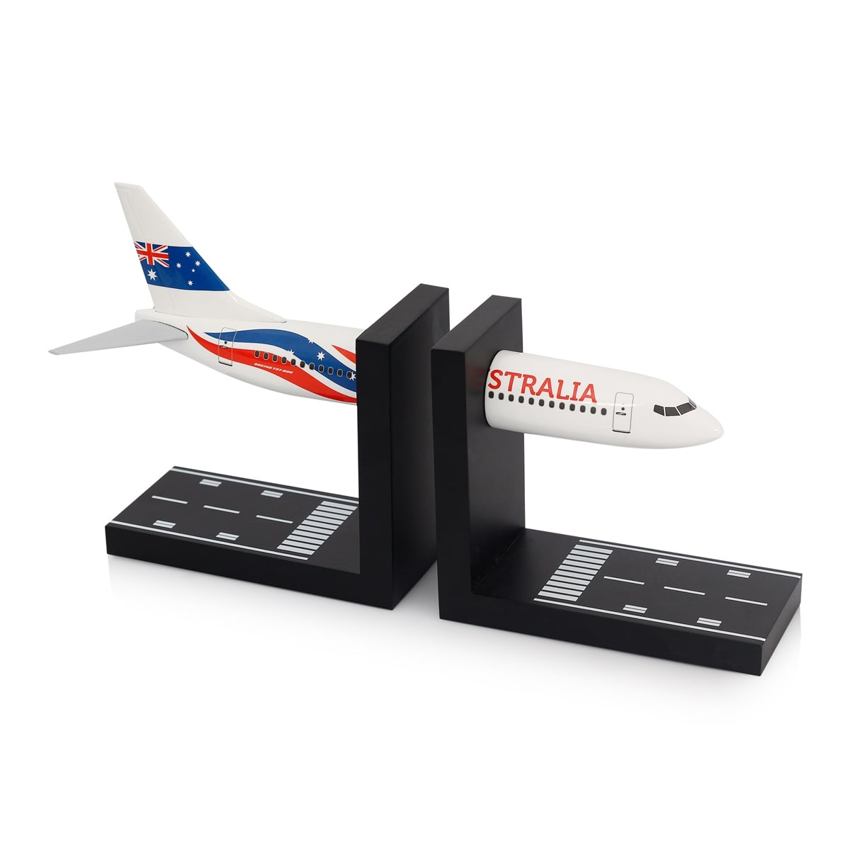 Avustralya Boeing 737 Uçak Motifli Kitap Tutucu, 1/100 Ölçeklİ Uçak Modelli Kitap Desteği