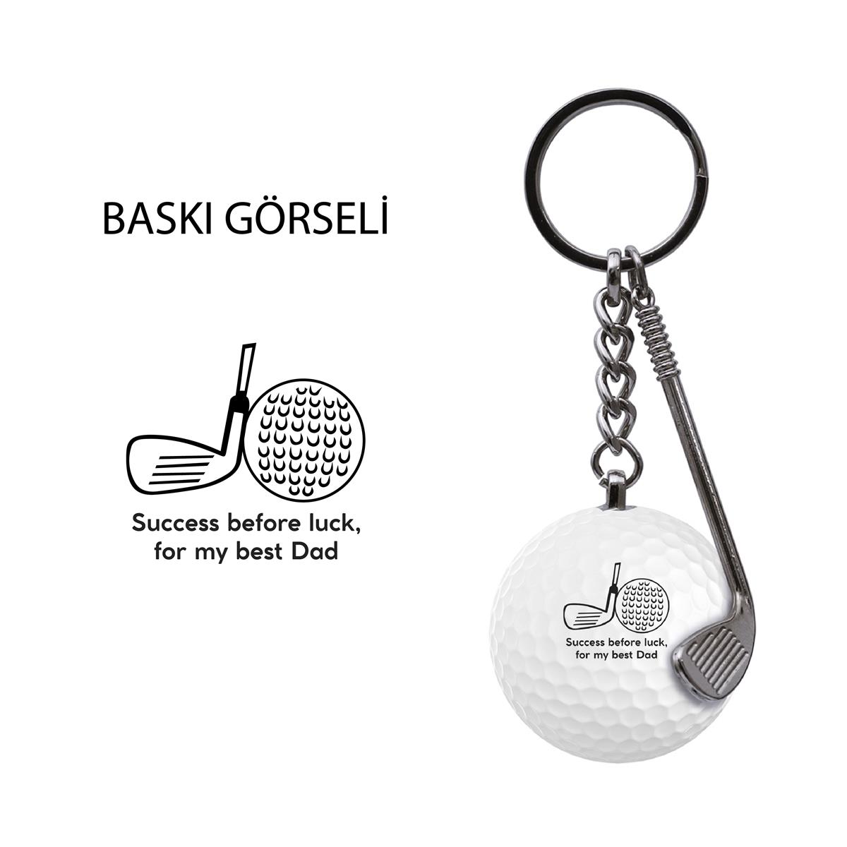 Zekupp Golf Topu El Yapımı Hediyelik Anahtarlık Success S  
