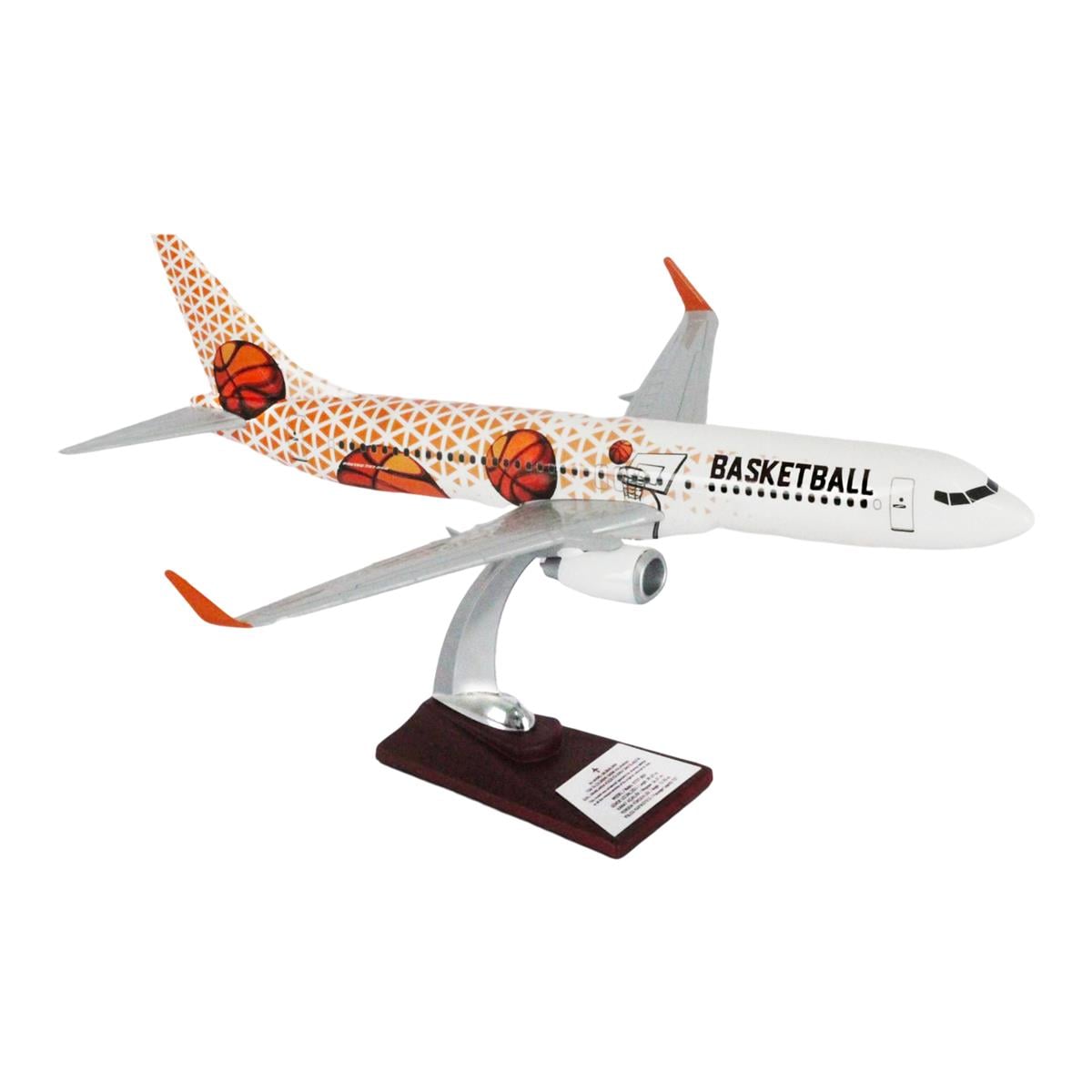 Zekupp Boeing 737-800 1/100 Ölçek Basketbol Temalı Maket Uçak