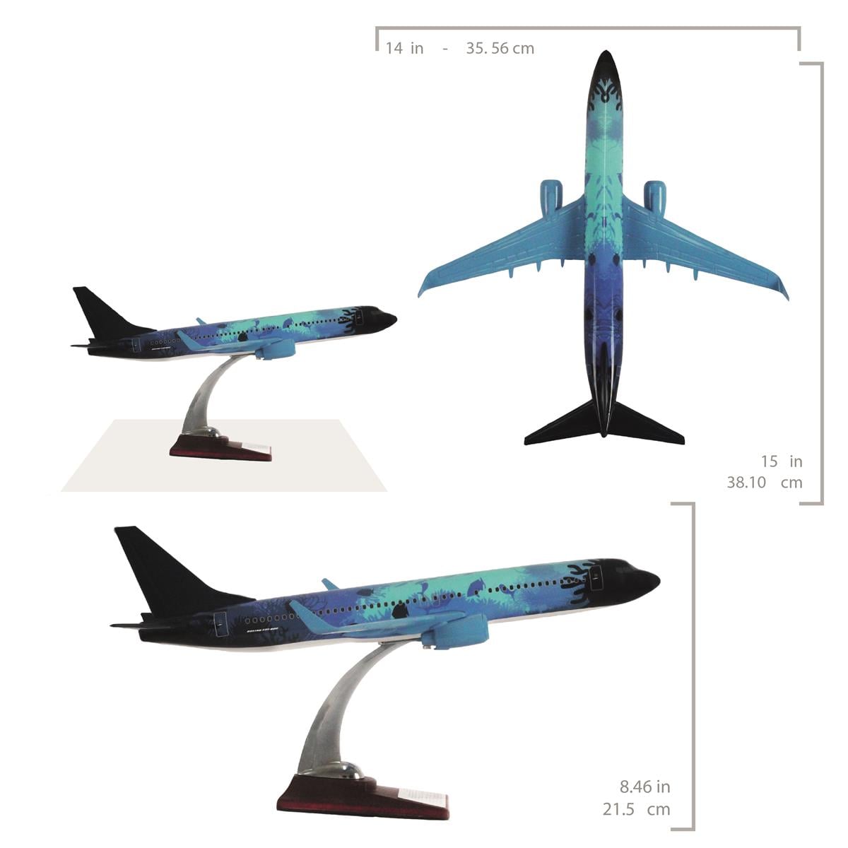 Zekupp Boeing 737-800 1/100 Ölçek Okyanus Temalı Maket Uçak