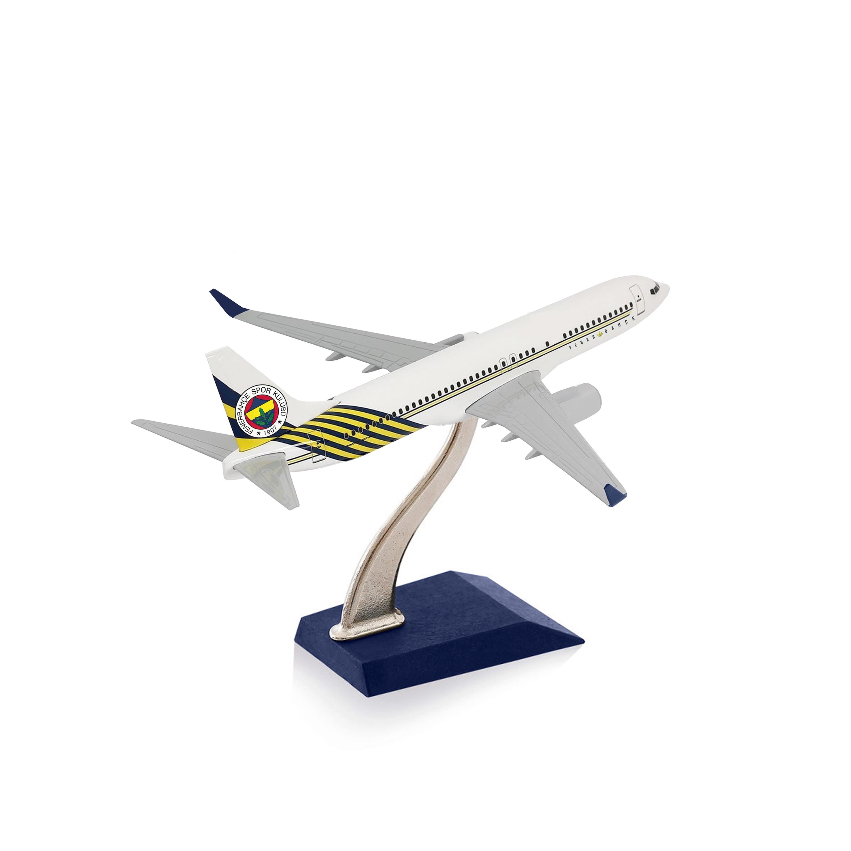 Zekupp Boeing 737-800 1/250 Ölçek Fenerbahçe Lisanslı Beyaz Tasarım Maket Uçak