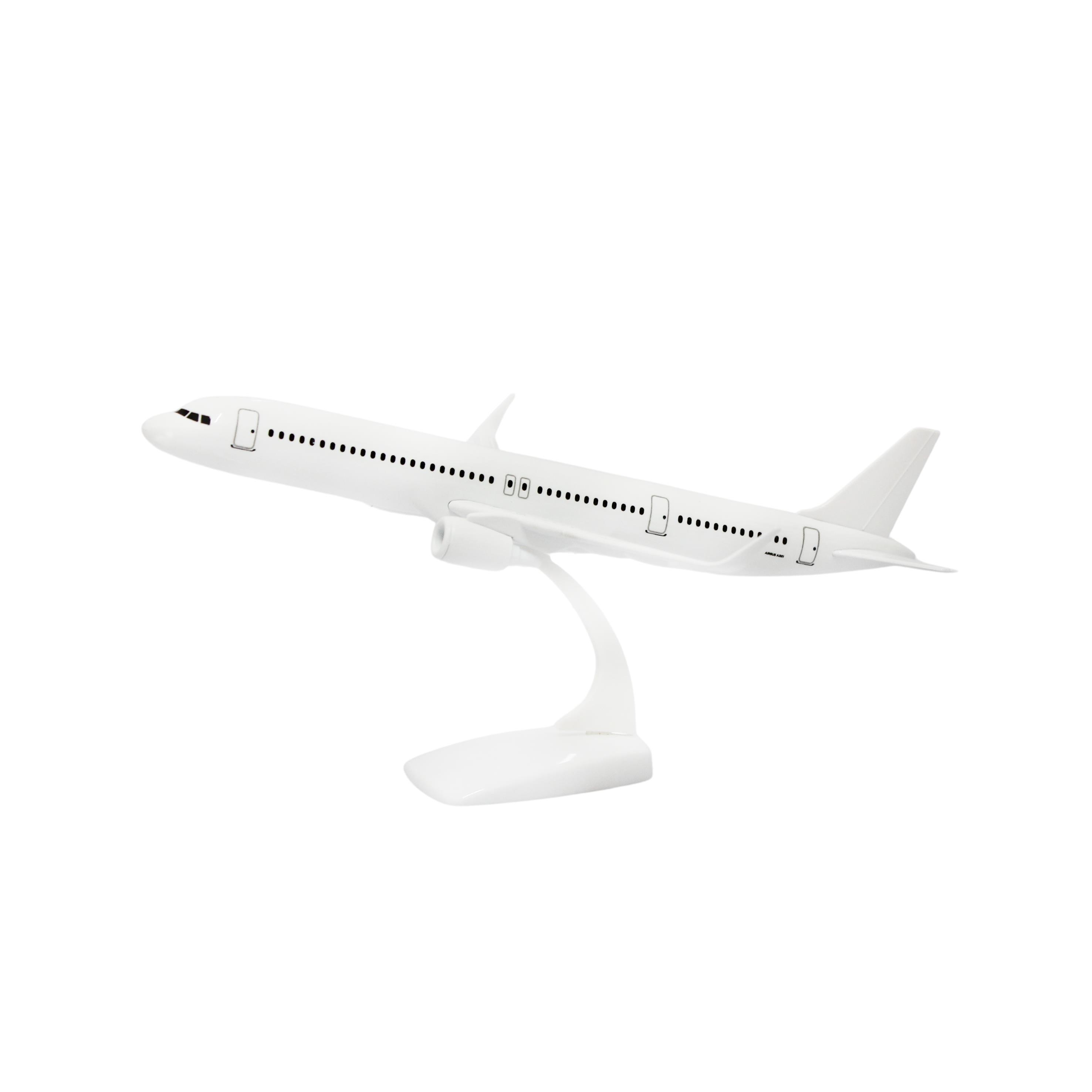 Zekupp Airbus A321 1/200 Ölçek  Beyaz Tasarım Plastik Maket Uçak
