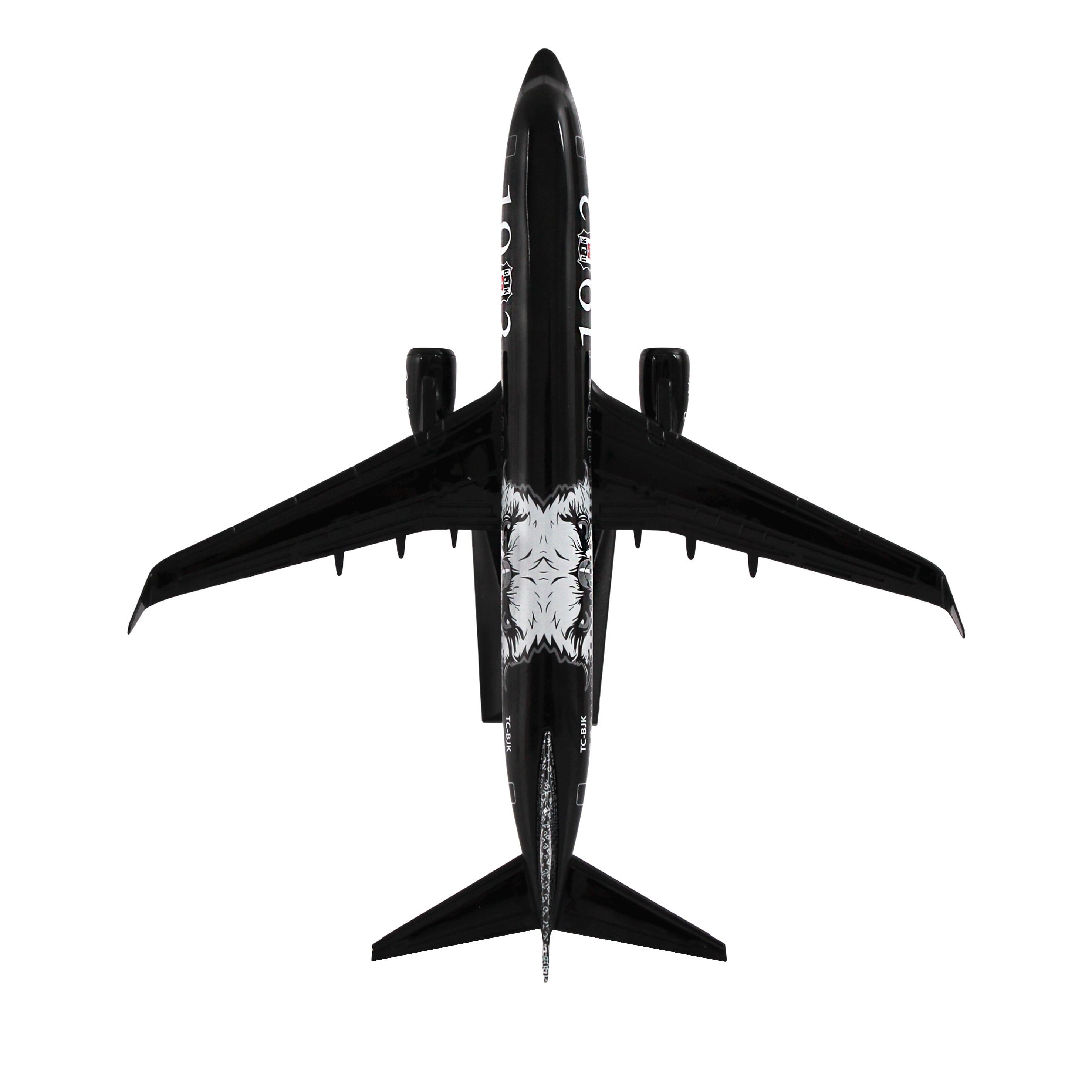 Zekupp Boeing 737-800 1/100 Ölçek Beşiktaş Lisanslı Kara Kartal Tasarım  Maket Uçak