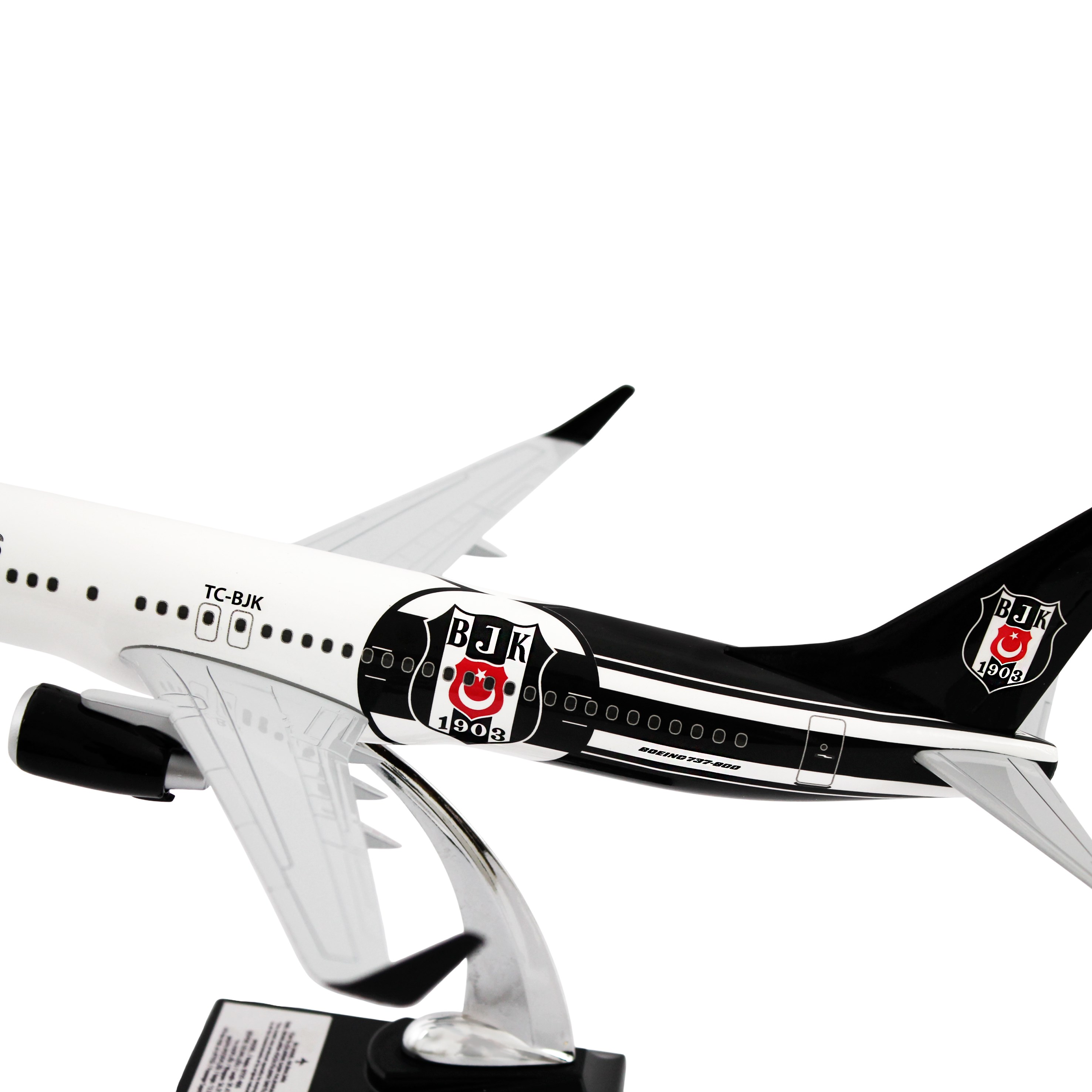 Zekupp Boeing 737-800 1/100 Ölçek Beşiktaş Lisanslı  Logolu Maket Uçak