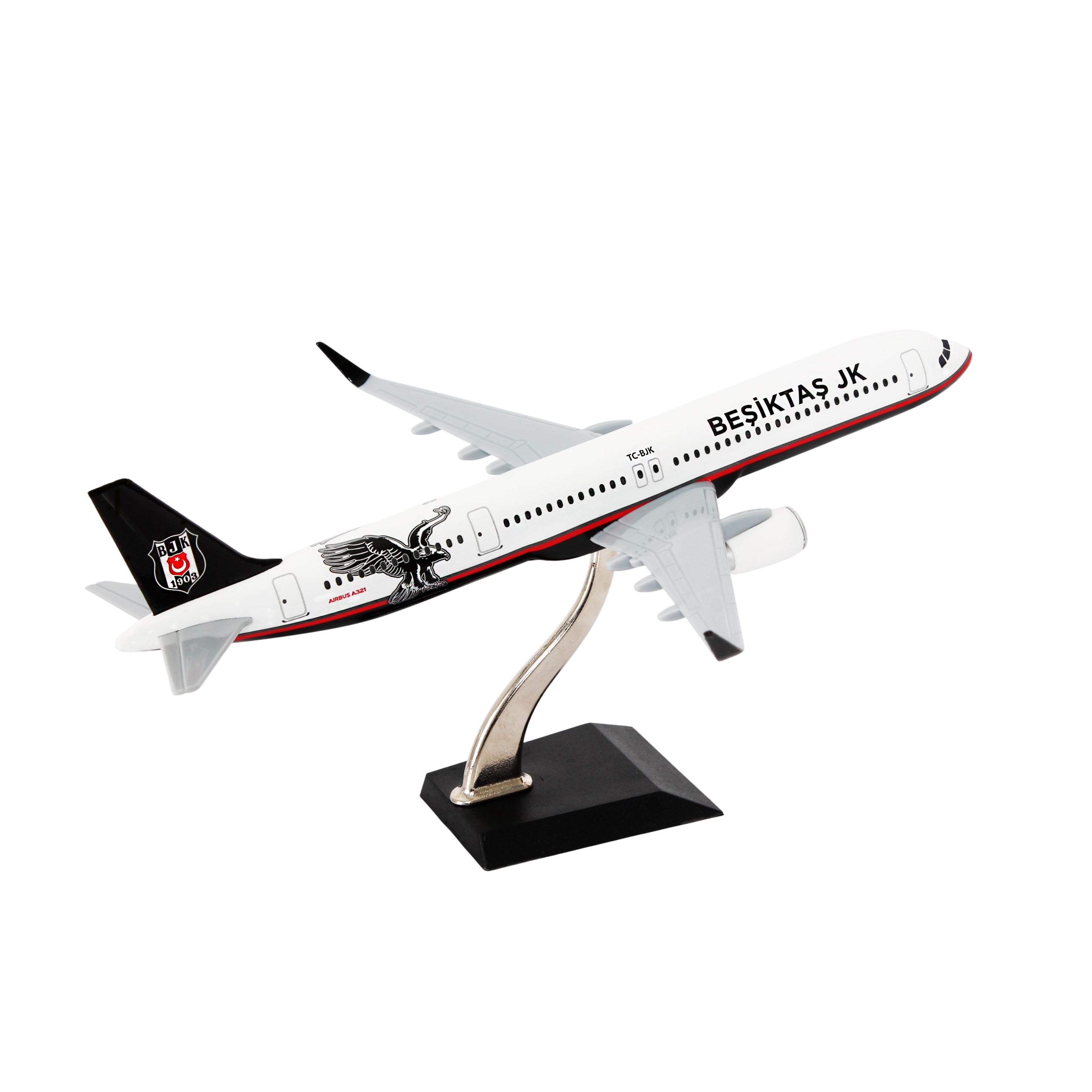 Zekupp Airbus 321 1/200 Ölçek Beşiktaş Lisanslı Klasik Tasarım Nostalji Maket Uçak