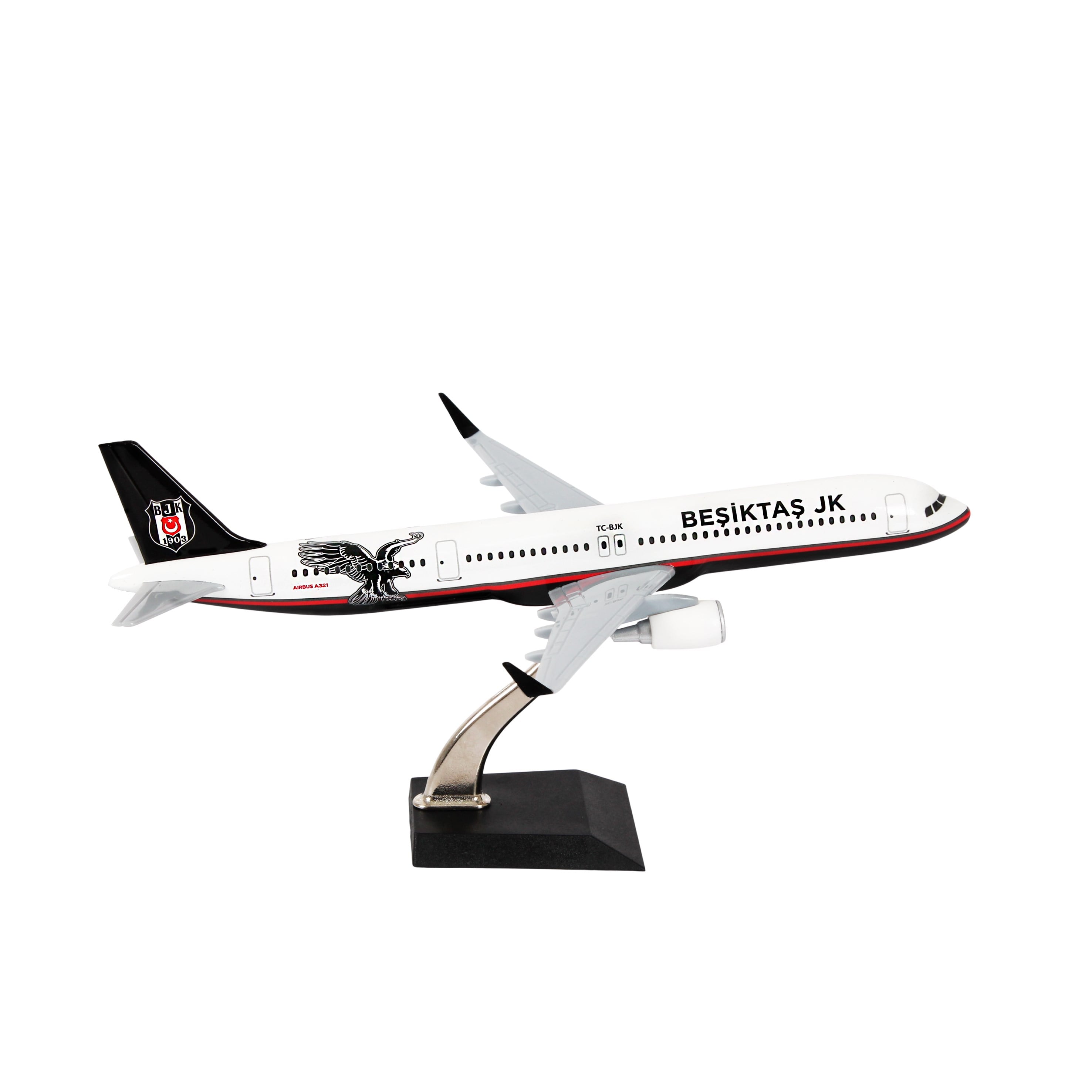 Zekupp Airbus 321 1/200 Ölçek Beşiktaş Lisanslı Klasik Tasarım Nostalji Maket Uçak