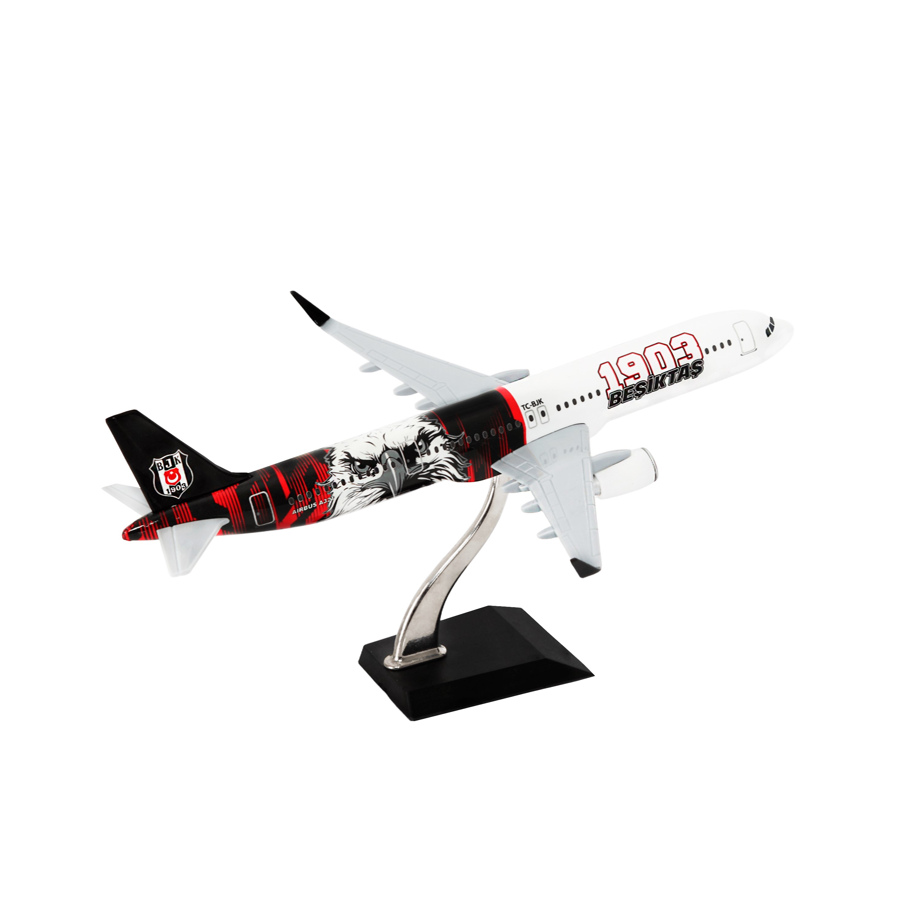 Zekupp Airbus 321 1/200 Ölçek Beşiktaş Lisanslı 1903 Beşiktaş Logolu Tasarım Maket Uçak