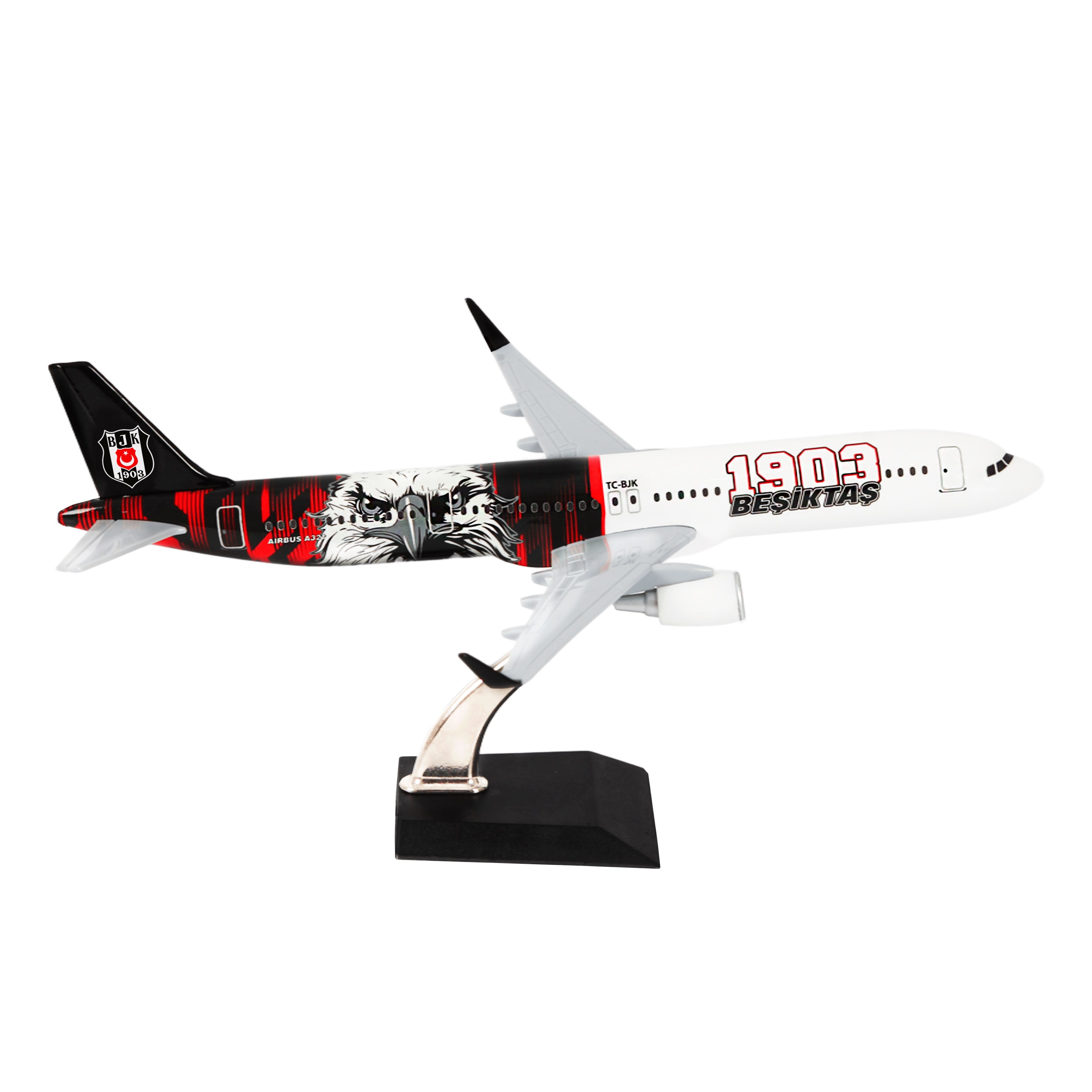 Zekupp Airbus 321 1/200 Ölçek Beşiktaş Lisanslı 1903 Beşiktaş Logolu Tasarım Maket Uçak