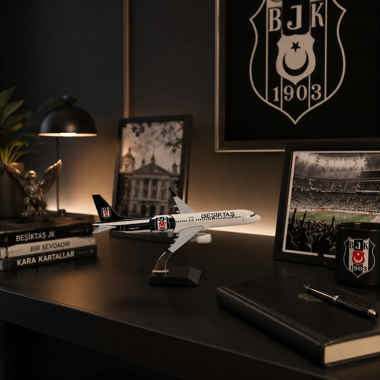 Zekupp Airbus 321 1/200 Ölçek Beşiktaş Lisanslı  Logolu Maket Uçak