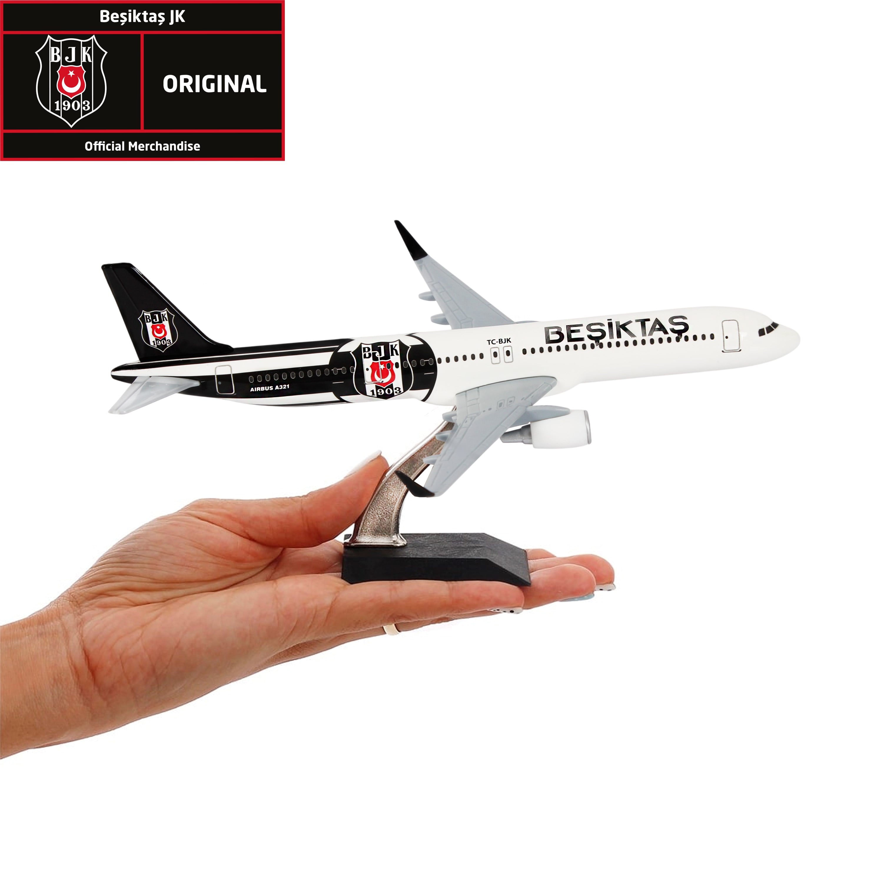 Zekupp Airbus 321 1/200 Ölçek Beşiktaş Lisanslı  Logolu Maket Uçak