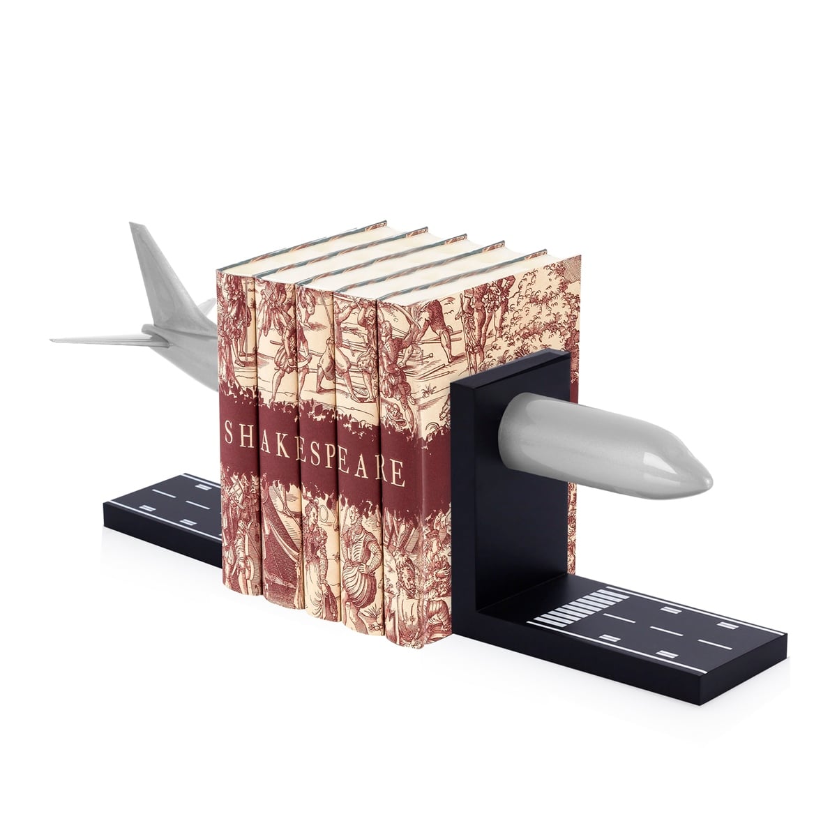 Zekupp Boeing 737 Gümüş Gri Uçak Kitap Desteği