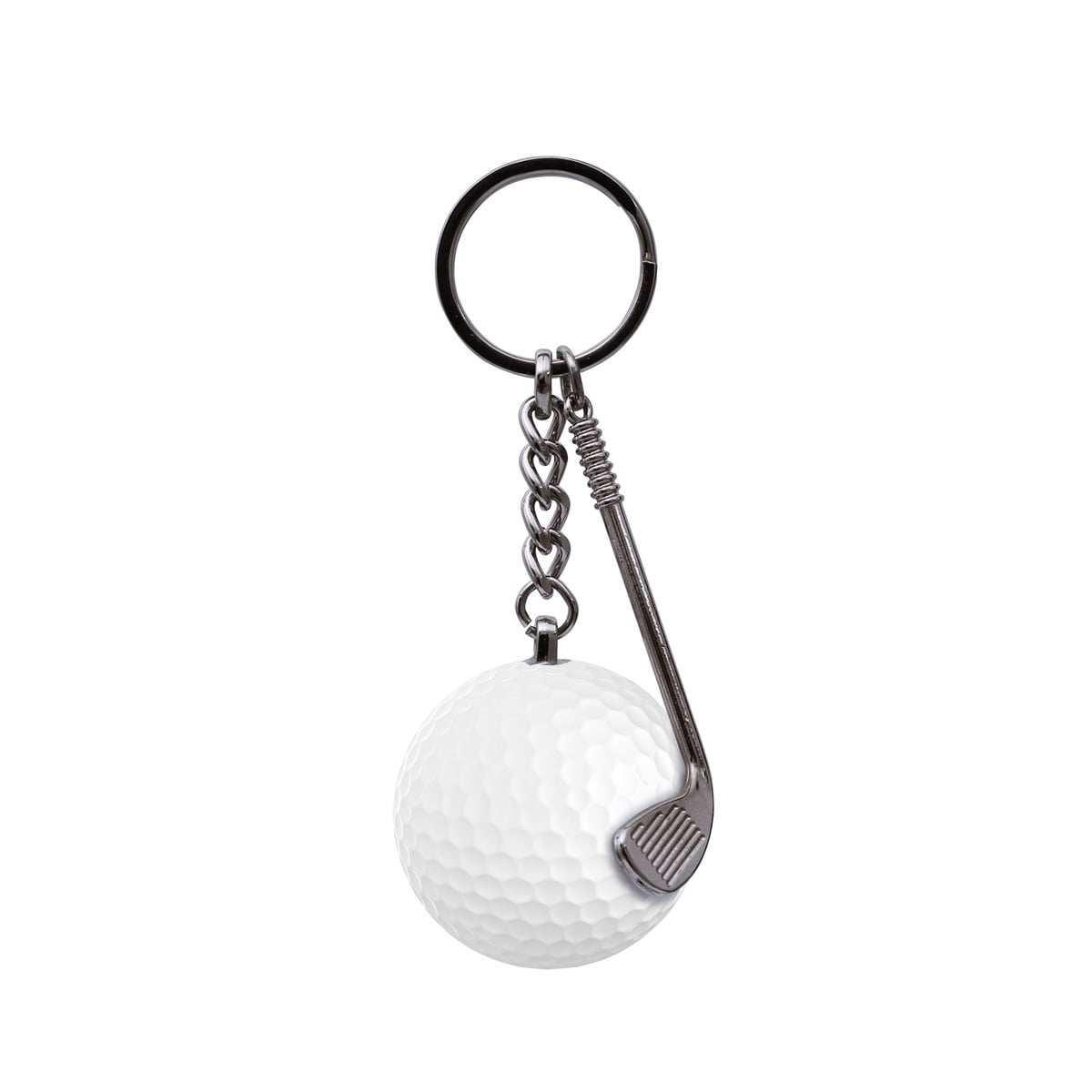 Zekupp Golf Topu Anahtarlık, El Yapımı İsimli Anahtarlık, Hediyelik Anahtarlık, 2 Renk Seçeneği: Beyaz Kırmızı, El Yapımı Metal Anahtarlık