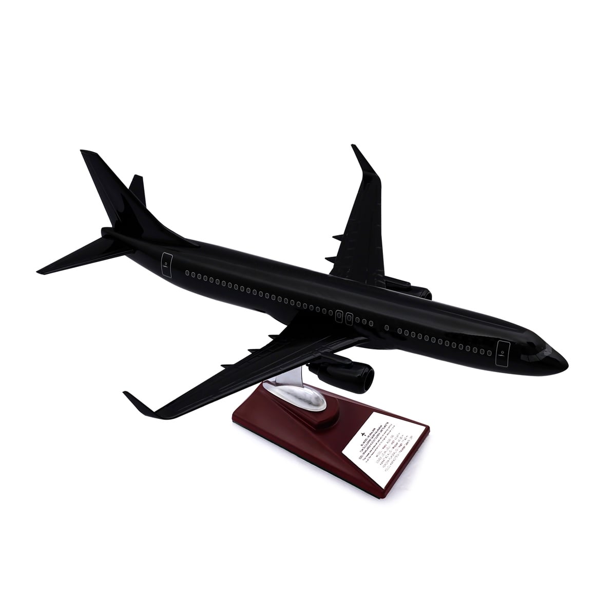 Zekupp - Maket Uçak - Boeing 737-800 1/100 - SİYAH ÖZEL TASARIM Model Uçak