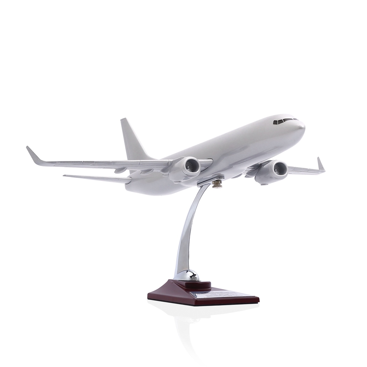 Zekupp - Maket Uçak - Boeing 737-800 1/100 - GÜMÜŞ RENK ÖZEL TASARIM Model Uçak