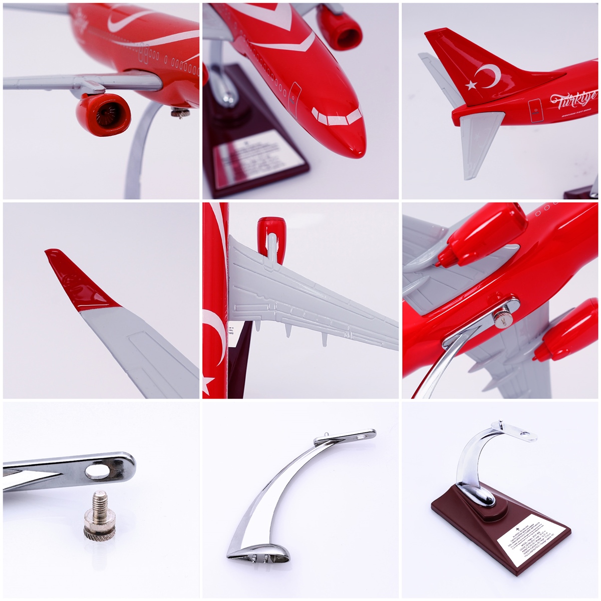 Zekupp - Maket Uçak - Boeing 737-800 1/100 - TÜRKİYE ÖZEL TASARIMLI  Model Uçak, Model C