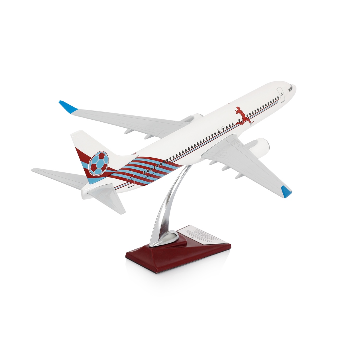 ZekUpp - Maket Uçak - Boeing 737-800 1/100 - BORDO MAVİ TARAFTAR Özel Tasarım Model Uçak