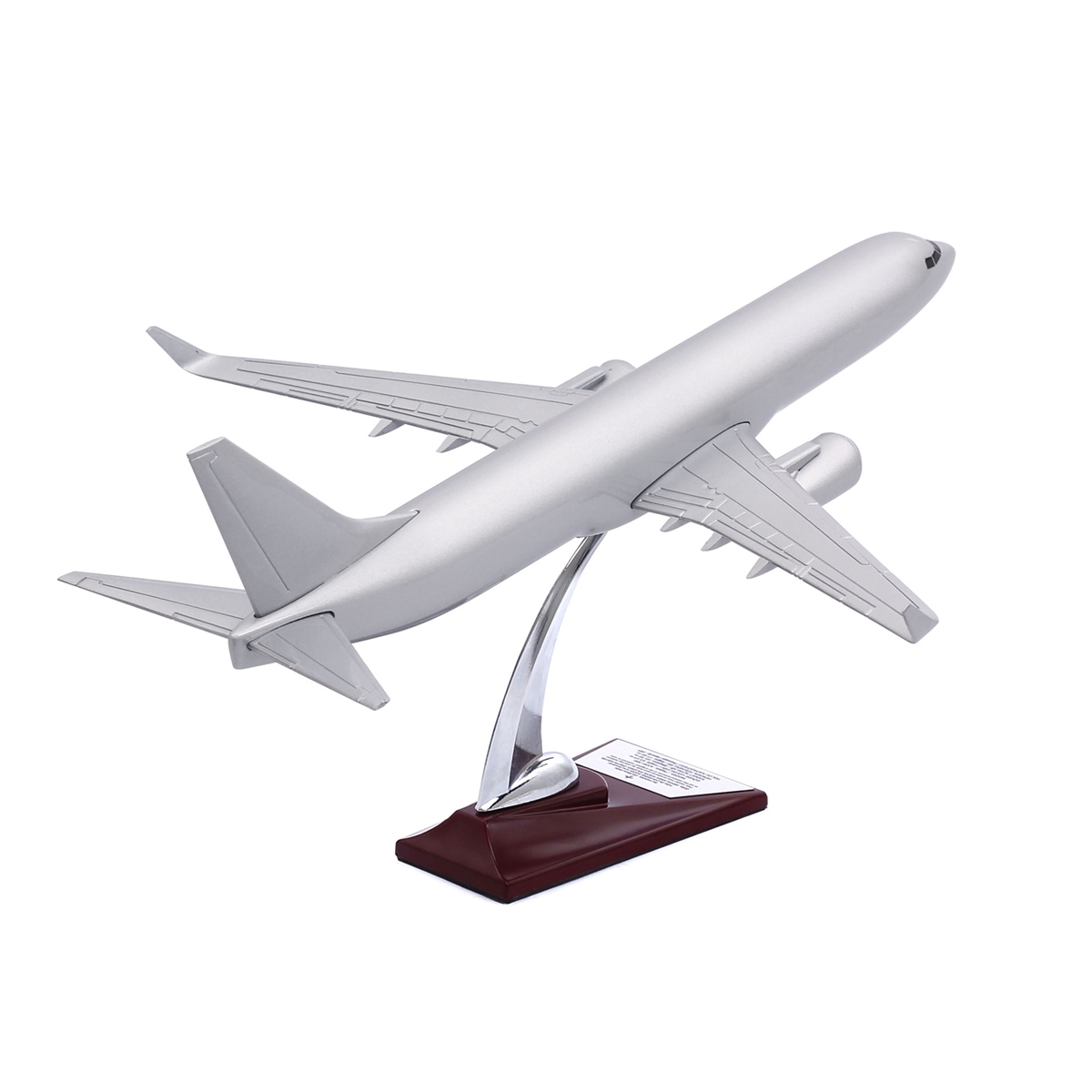 Zekupp - Maket Uçak - Boeing 737-800 1/100 - GÜMÜŞ RENK ÖZEL TASARIM Model Uçak