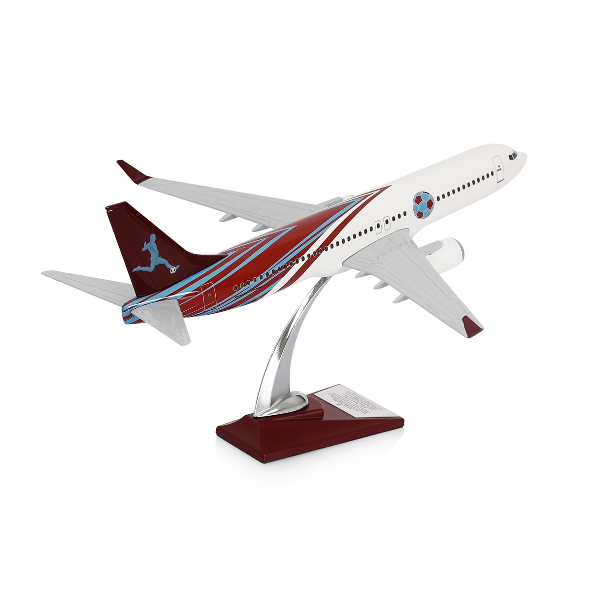 ZekUpp - Maket Uçak - Boeing 737-800 1/100 - BORDO MAVİ TARAFTAR Özel Tasarım Model Uçak
