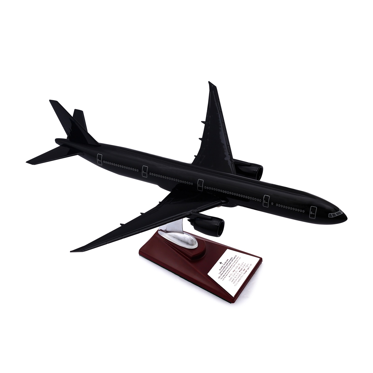 Zekupp - Maket Uçak - Boeing 777-300 1/200 - SİYAH ÖZEL TASARIM Model Uçak