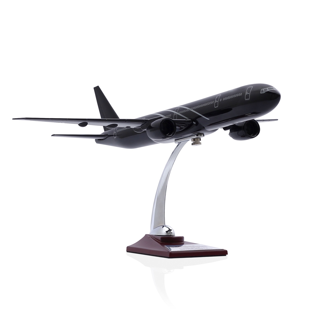 Zekupp - Maket Uçak - Boeing 777-300 1/200 - SİYAH ÖZEL TASARIM Model Uçak