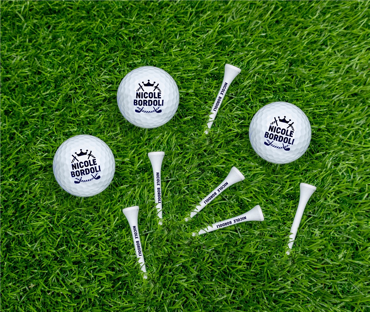 Zekupp Profesyonel 3 Golf Topu 6 Tee ve Marker Ahşap Kutulu Set