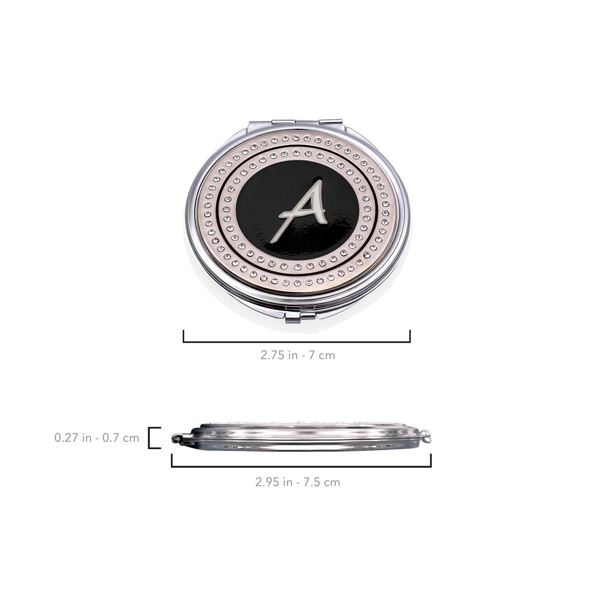 Zekupp Retro A Harfli İşlemeli Makyaj Aynası