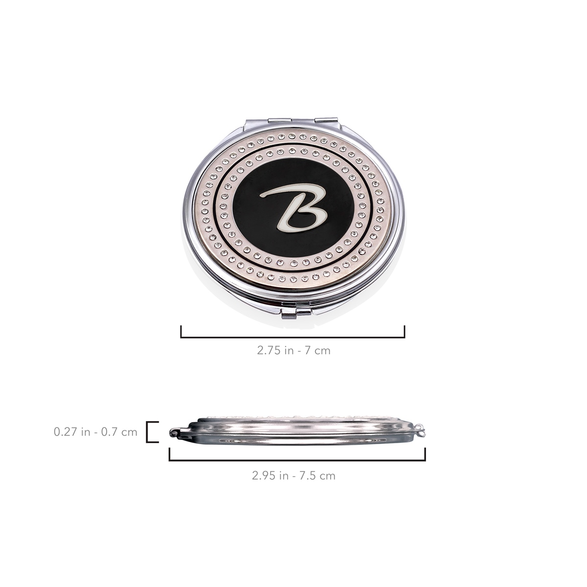 Zekupp Retro B Harfli İşlemeli Makyaj Aynası