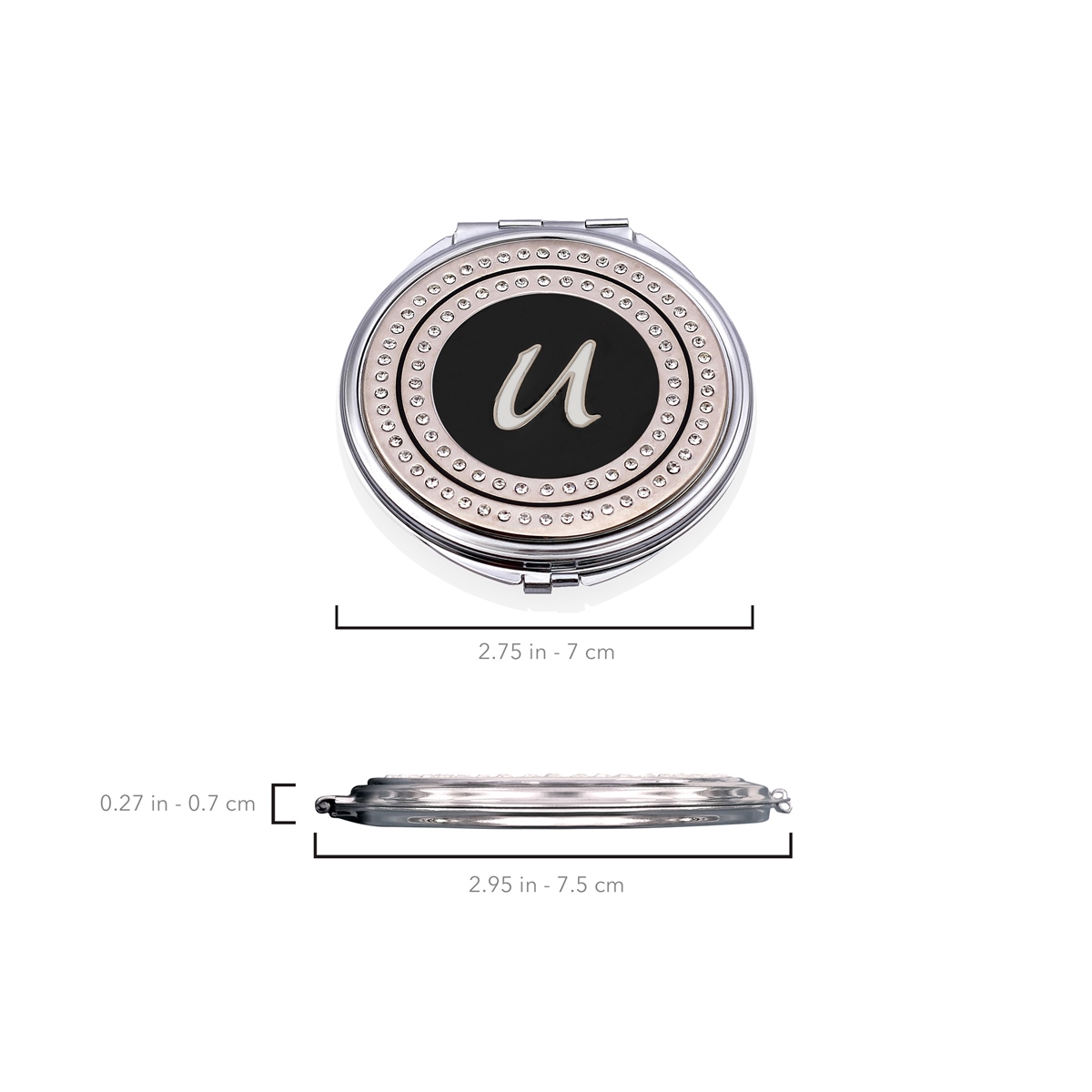 Zekupp Retro U Harfli İşlemeli Makyaj Aynası