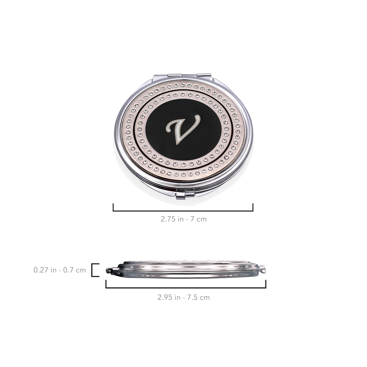 Zekupp Retro V Harfli İşlemeli Makyaj Aynası