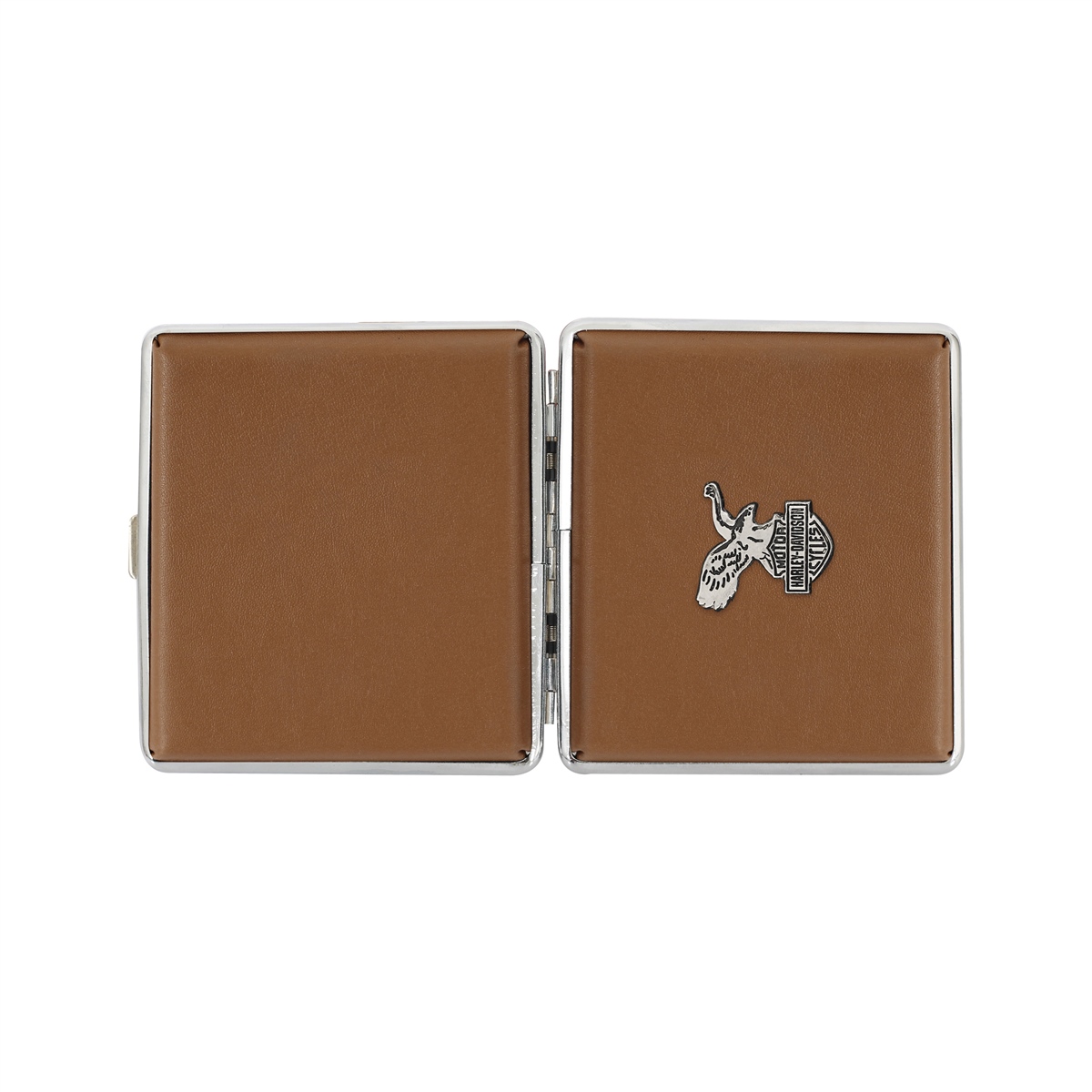 Zekupp Taba Deri Harley-Davidson Kartal Metal Sigara Tabakası