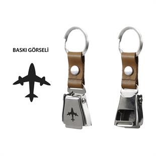Zekupp Uçak Tasarımlı Şişe Açacağı Özellikli Taba Renk  Emniyet Kemeri Anahtarlık