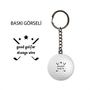 Zekupp Golf Topu El Yapımı Hediyelik Anahtarlık Good Golfer