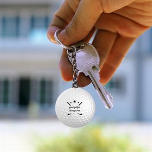 Zekupp Golf Topu El Yapımı Hediyelik Anahtarlık Good Golfer