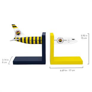 Zekupp Boeing 737-800 1/100 Ölçek Fenerbahçe Lisanslı Sarı Lacivert Kitap Desteği