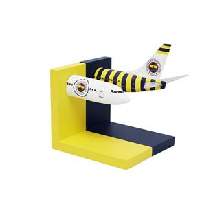 Zekupp Boeing 737-800 1/100 Ölçek Fenerbahçe Lisanslı Sarı Lacivert Kitap Desteği