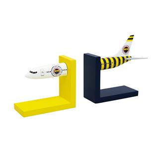Zekupp Boeing 737-800 1/100 Ölçek Fenerbahçe Lisanslı Sarı Lacivert Kitap Desteği