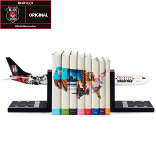 Zekupp Boeing 737-800 1/100 Ölçek Beşiktaş Lisanslı 1903 Beşiktaş Logolu Tasarım Kitap Desteği 