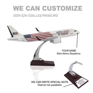 Zekupp Airbus A320-200 1/100 - ABD ÖZEL TASARIM Model Uçak
