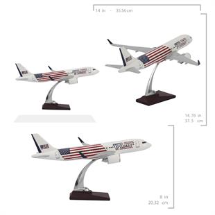 Zekupp Airbus A320-200 1/100 - ABD ÖZEL TASARIM Model Uçak
