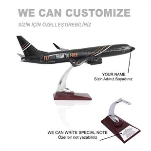 Zekupp Boeing 737-800 1/100 Ölçek FHTF Sloganlı Model Uçak