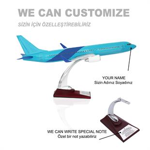 Zekupp Boeing 737-800 1/100 Ölçek Mavi Tasarımlı Maket Uçak