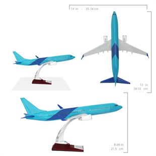 Zekupp Boeing 737-800 1/100 Ölçek Mavi Tasarımlı Maket Uçak