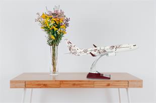 Zekupp Boeing 737-800 1/100 Ölçek Kahverengi Desenli Maket Uçak